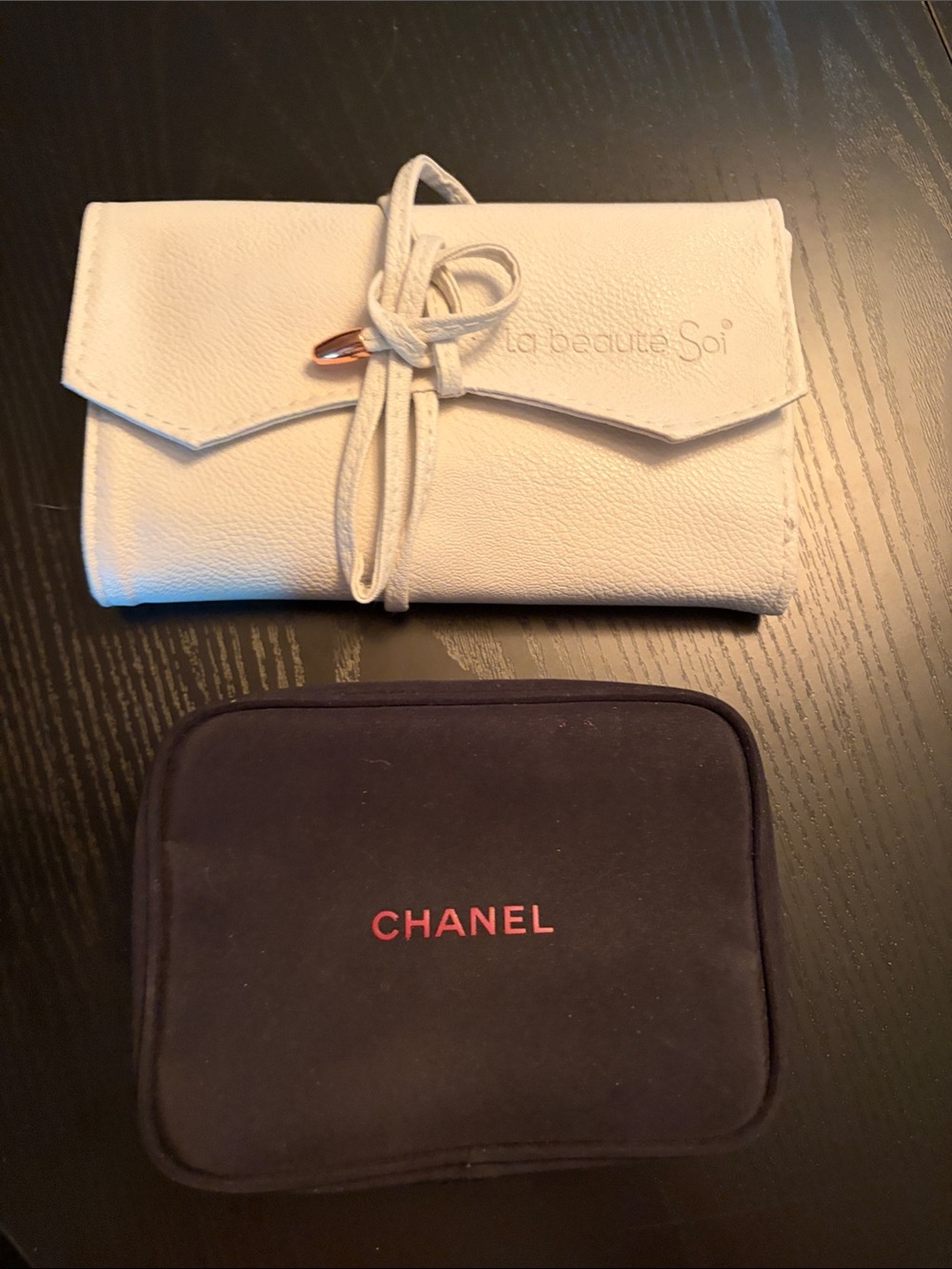 CHANEL make-up brush set and La Beaute brush set